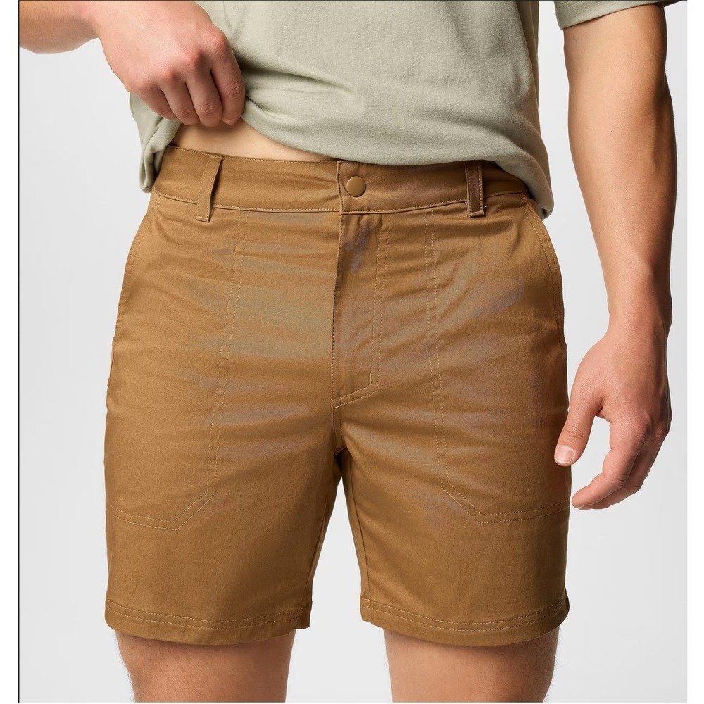 NWT Columbia Men's Landroamer Twill Shorts 7" Inseam Omni-Shield Hiking Tan 40